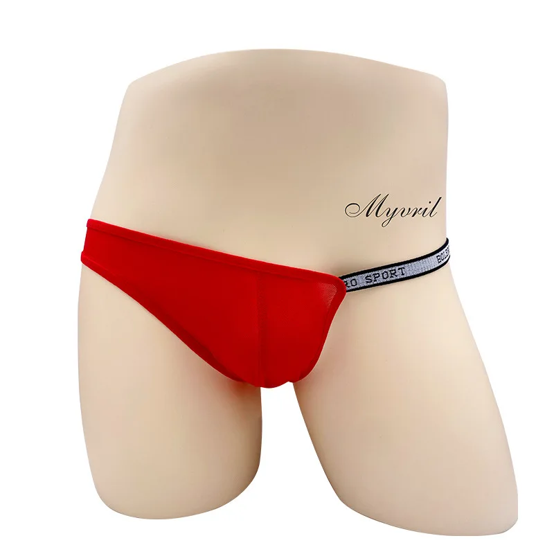 Men's Bulge Sheer Mesh Thong U-Convex Pouch Erotic Underwear Gays Erotic Comfort Daily Panties Sissy Butt-Lifting Erotic Briefs
