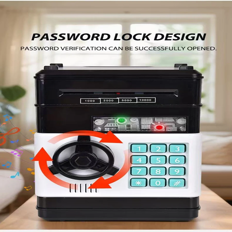 Sparschwein Automatische Mini Safe Münzen Bargeld Sparen Spardose Passwort Zähler Code Schlüssel Schloss Münze Bank ATM Elektronische Kind Geschenk