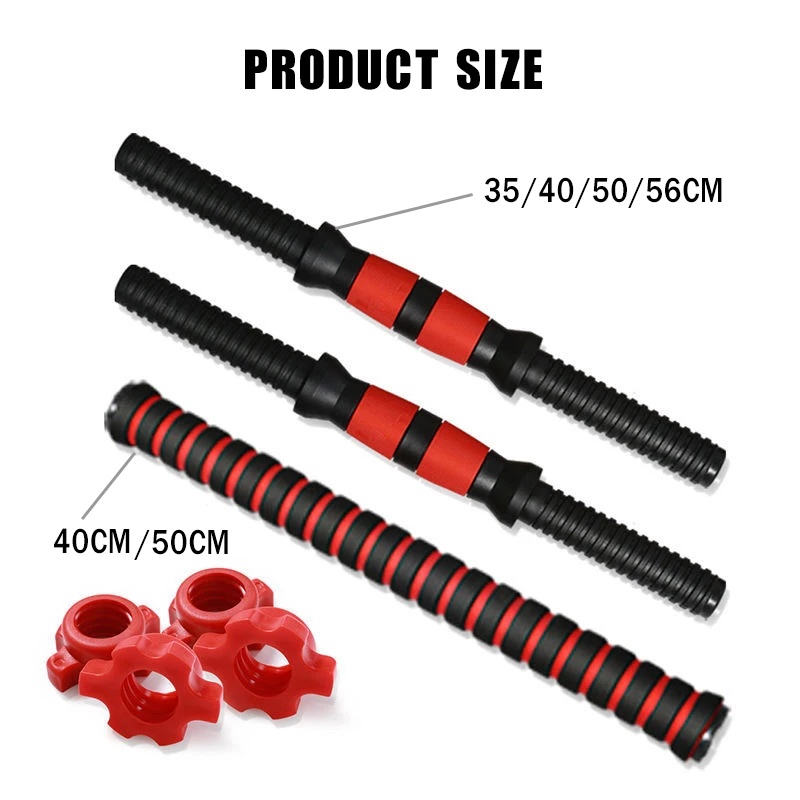 Dumbbell Bar with Barbell Buckle Barbell Bar Threaded Dumbbell Handles Powerlifting Fitness Equipment for Home Gym Accessories