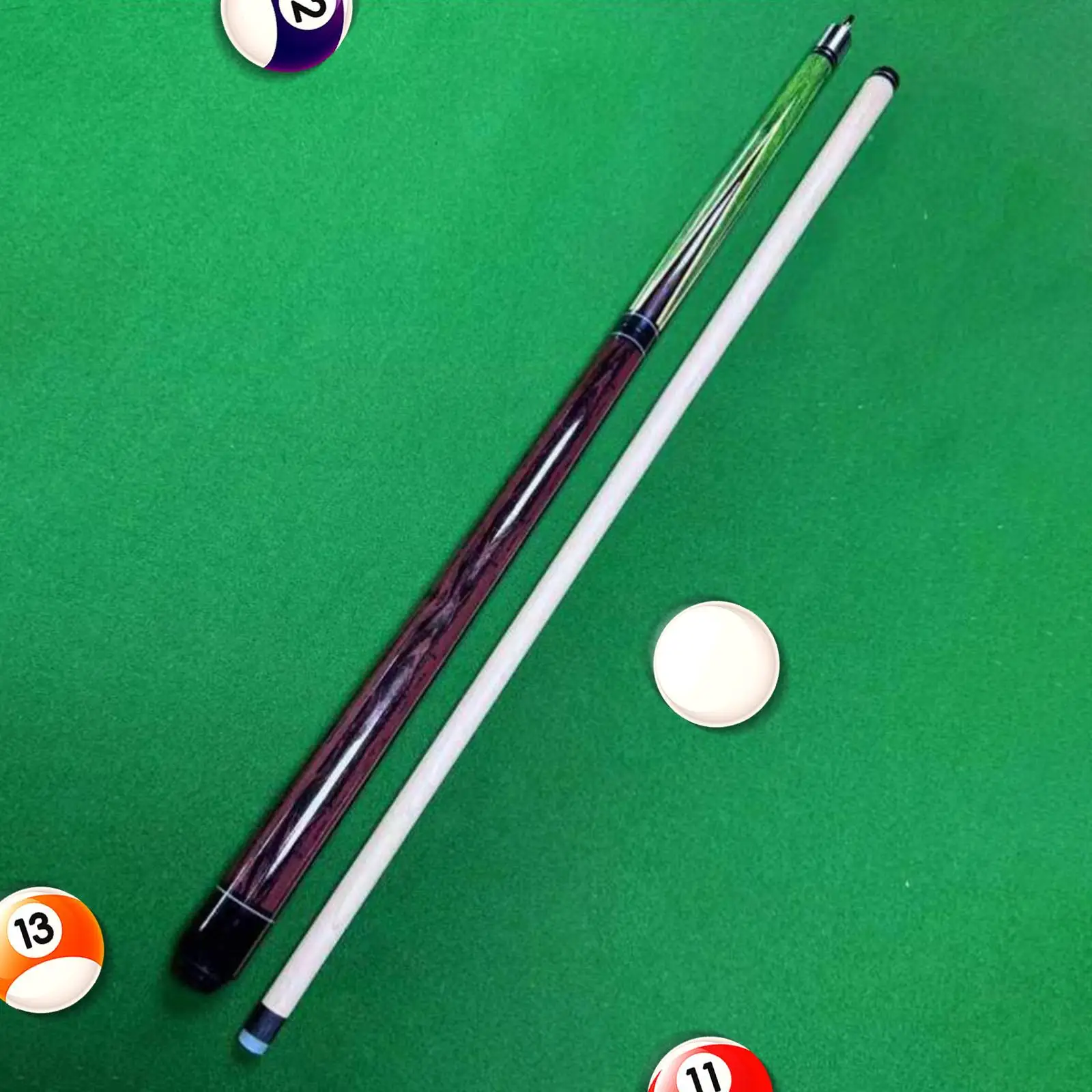 Billiard Pool Cue Stick Split Punch Cue Practice Lightweight Break Jump Cue for Billiard Players Men Women Adults Starters Bars