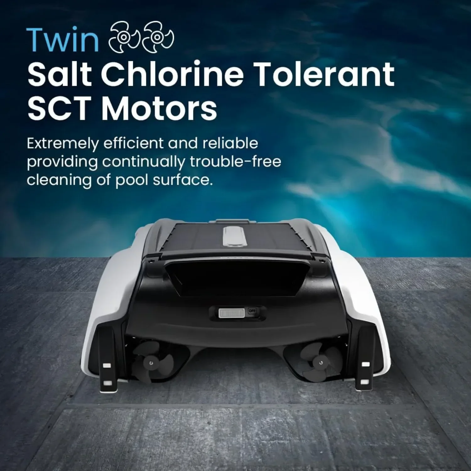 SE Automatic Robotic Pool Skimmer Cleaner w/ Enhanced Core Durability & Re-Engineered Twin Salt Chlorine Tolerant Motors