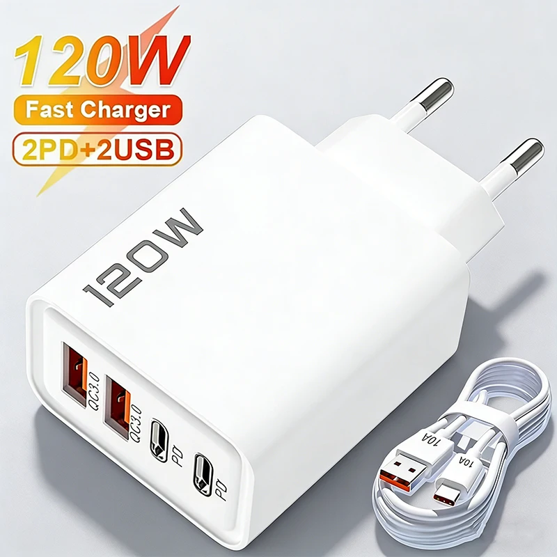 4 Ports 120W Charge…