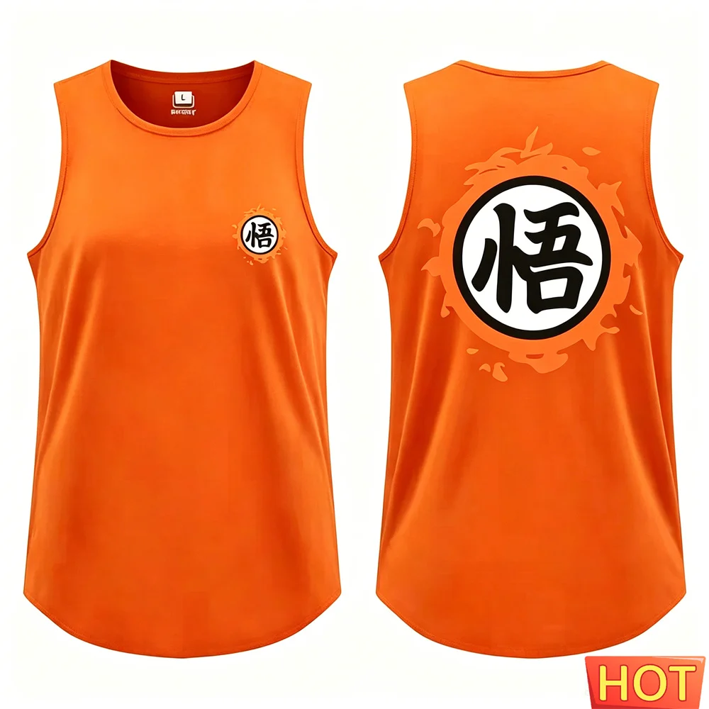 Anime Gym Tee Harajuku Herren ärmelloses T-Shirt Sommer Tank Top Fitness Casual Running Sport Herren T-Shirts Tanktops Kleidung