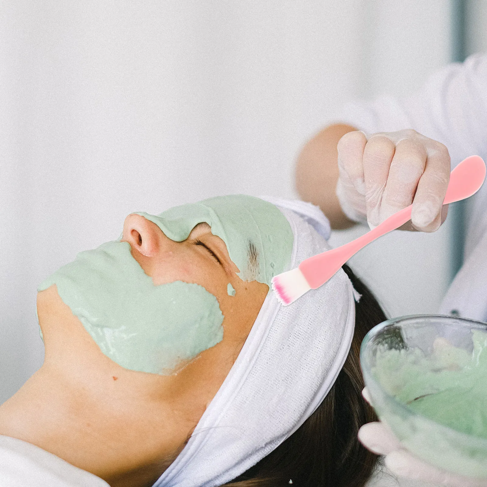 15Pcs Mask Mixing Brush Double Head Applicator for DIY Skincare Routine Portable Reusable Plastic Face Mask Tool Comfortable