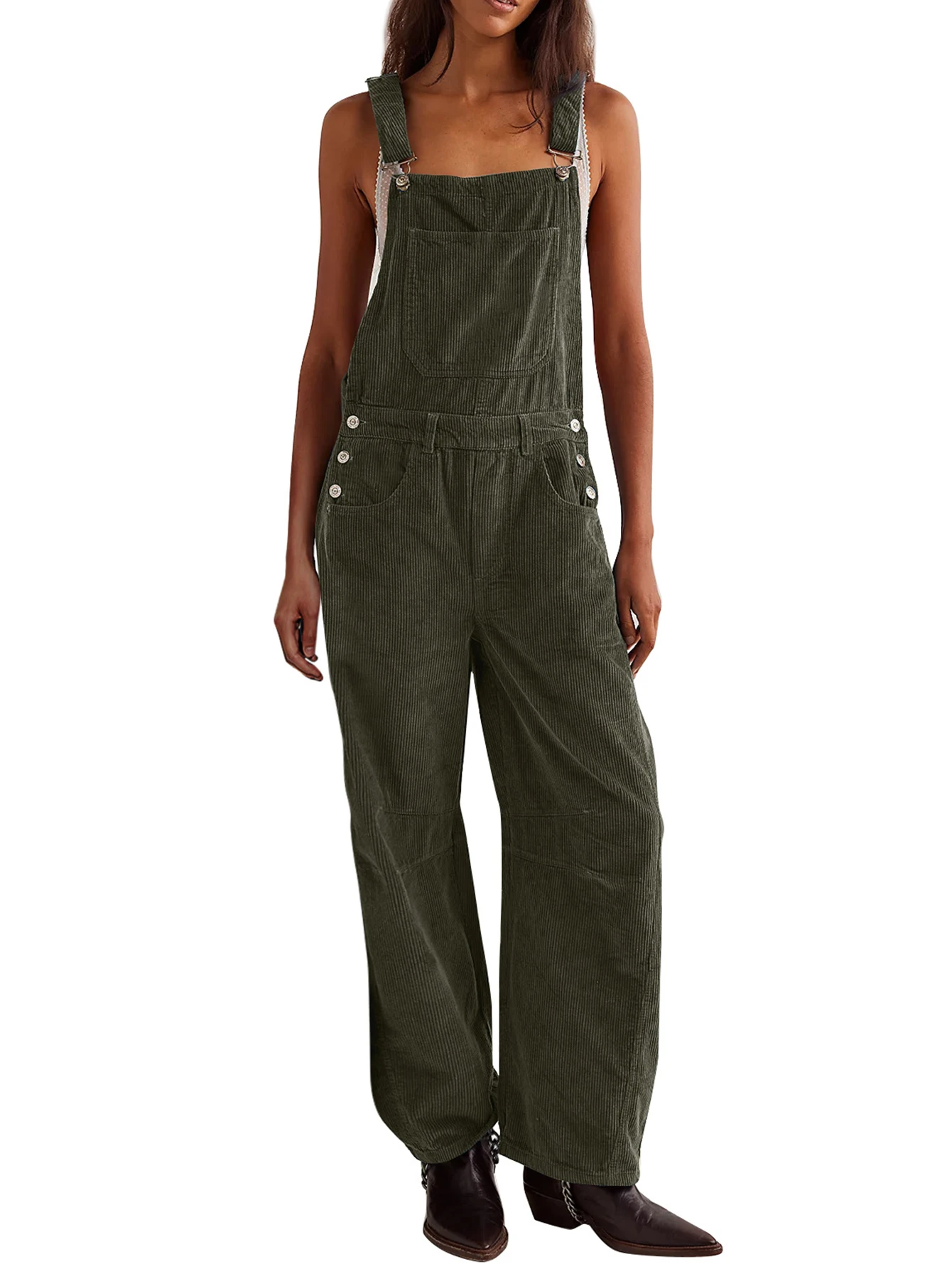 Macacão de veludo feminino solto ajuste moda outono inverno estação independente europa estados unidos estilo