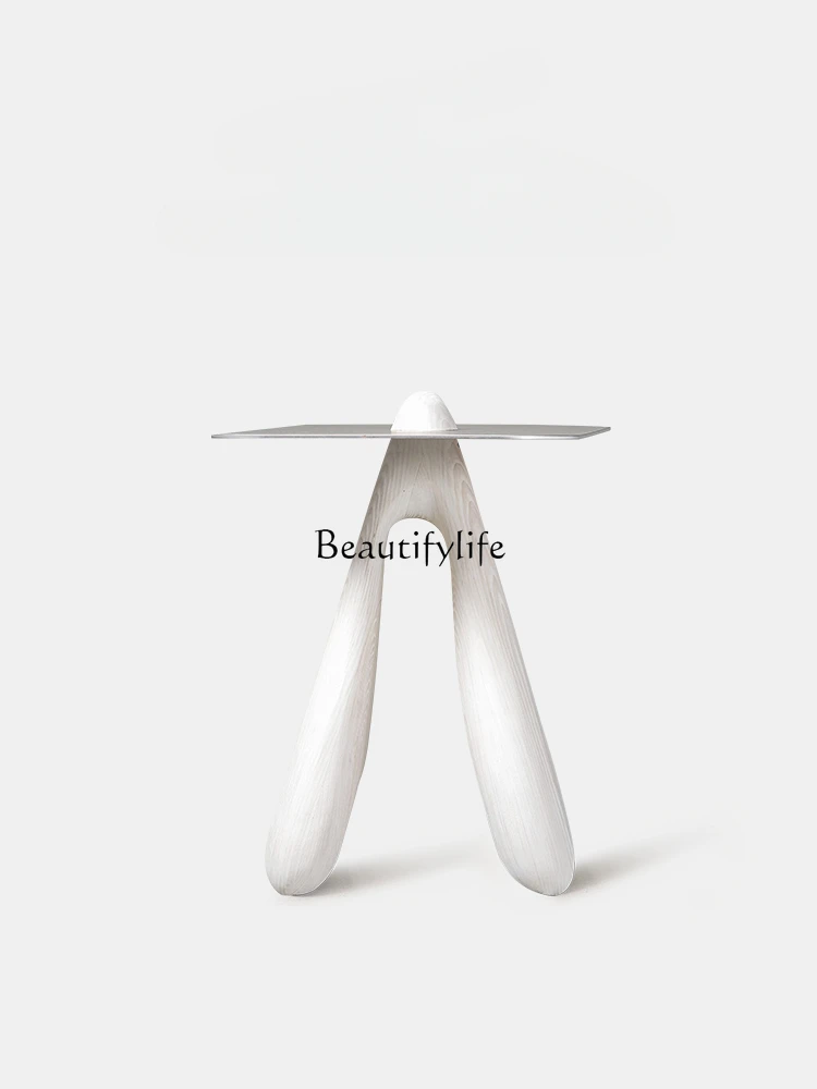 

Living room sofa creative special-shaped side table designer high-end sense solid wood small coffee table Nordic