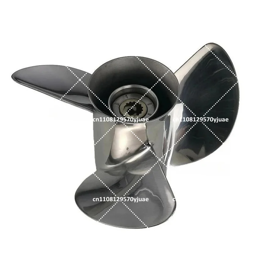 15 Spline Stainless Steel Boat Propeller, Marine Outboard Propeller with Multiple Pitch Sizes for Marine Vessel Engine
