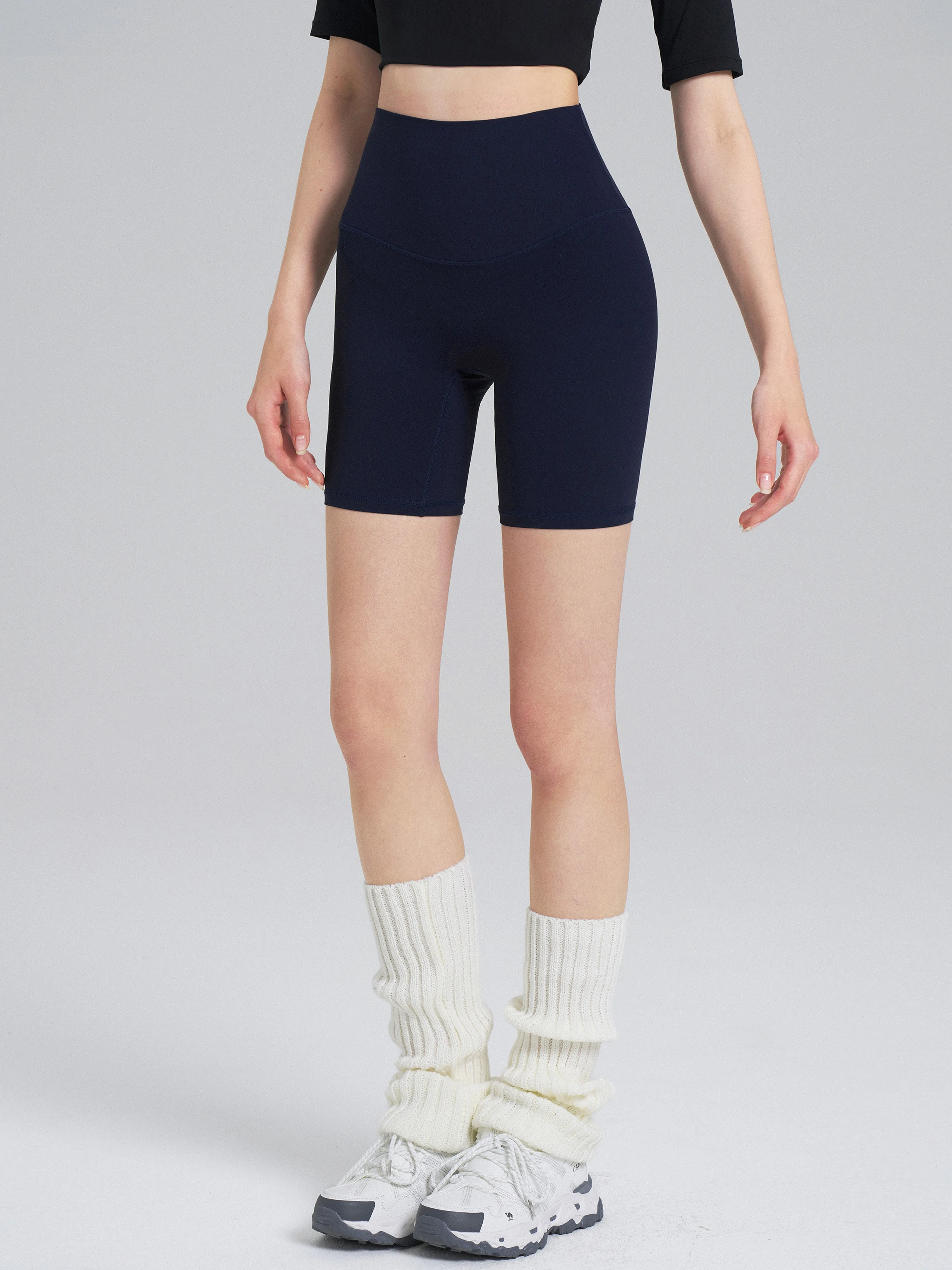

High-Waist Yoga Shorts Sensation Fitness Pants Elastic Tight Riding Pilates Training Summer Four-Quarter Length Women's Sport...