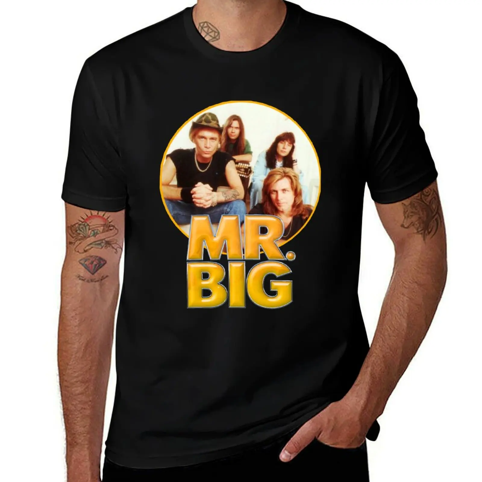 Mr. Big Band Eric Martin Pat Torpey Billy Sheehan Paul Gilbert T-Shirt Minimalist Plain Crew Neck T-Shirt