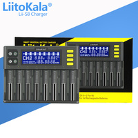 LiitoKala Lii-S8 18650 Battery charger 8-Slot Auto-Polarity Detect For 26650 21700 14500 10440 16340 1.2V 3.7V battery