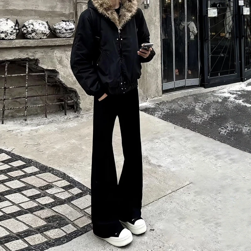 

Мужские джинсы в стиле хип-хоп с буквенным принтом, модные, в стиле High Street, из хлопка, прямого кроя, на молнии, повседневные летние брюки