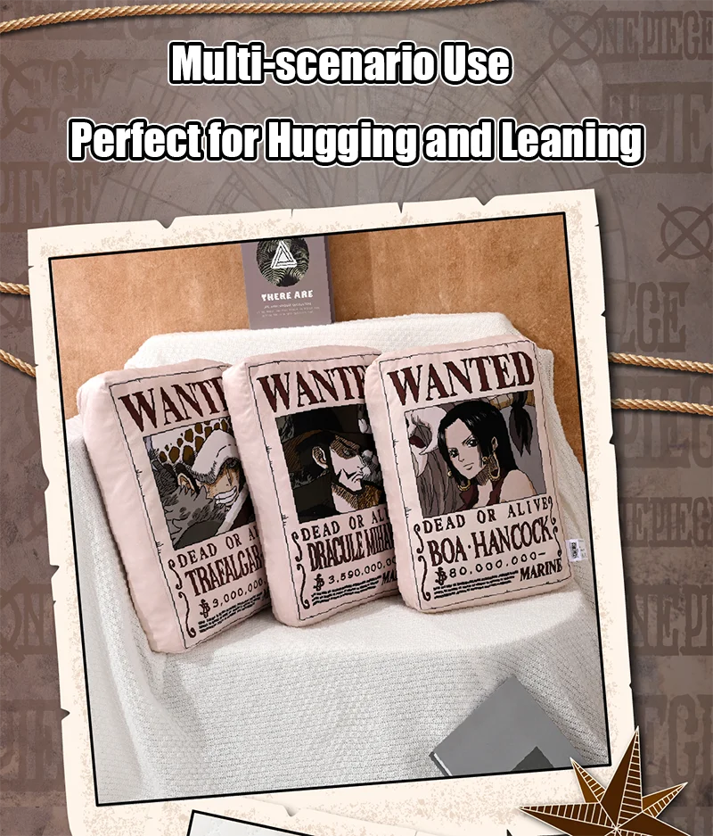 1 Stück Offizielles One Piece Wanted Poster Kissen, Doppelseitiges Anime-Dekokissen für Zuhause, Sofa, Büro, Schlafzimmer, Sammlerstück, Geschenk. – Detail 11