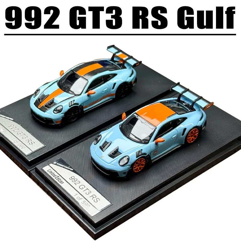 

Street Weapon 1/64 992 GT3 RS Gulf Alloy Toy Diecast Metal Model Gifts