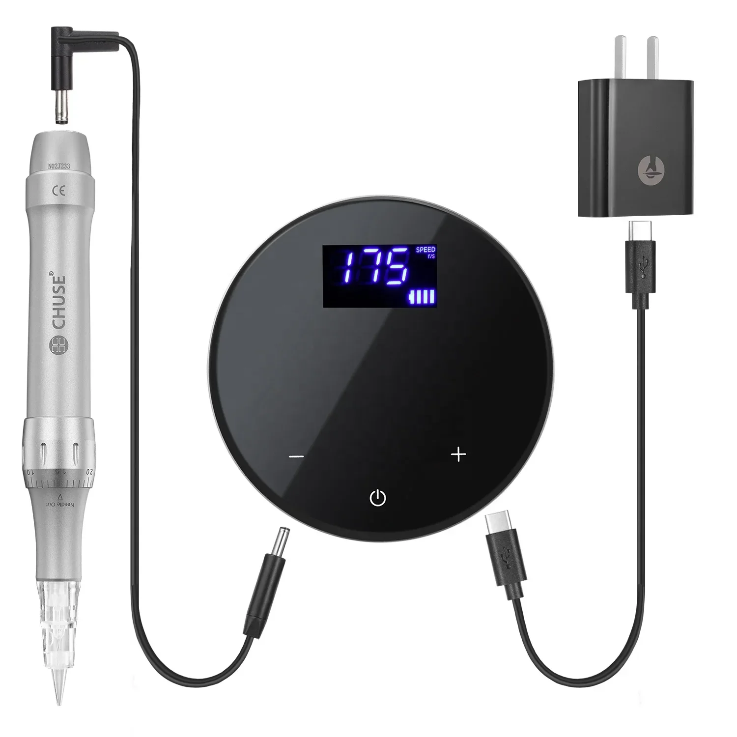 Chuse Neueste C22 Smart Touch Screen Controller Permanent Make-Up Drahtlose PMU Maschine Kit mit Nadeln