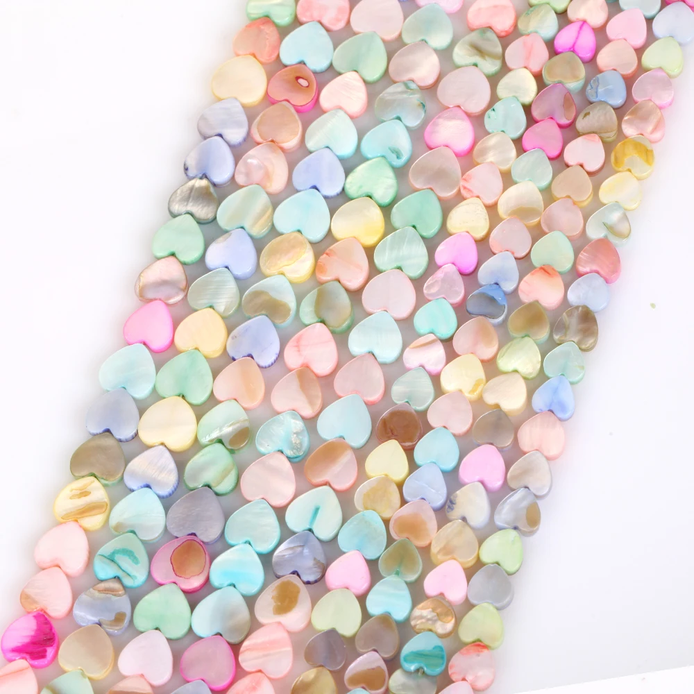 Natural Macaron Colorful Shell Beads Love Heart Tube Star Moon Loose Beads For Jewelry Making DIY Bracelet Necklace Accessories