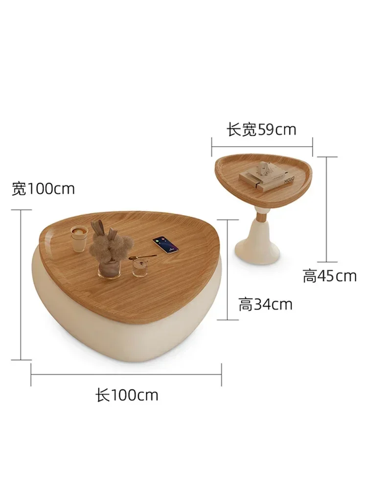 

Hot SalesCream Wind Round Size Coffee Table Combination