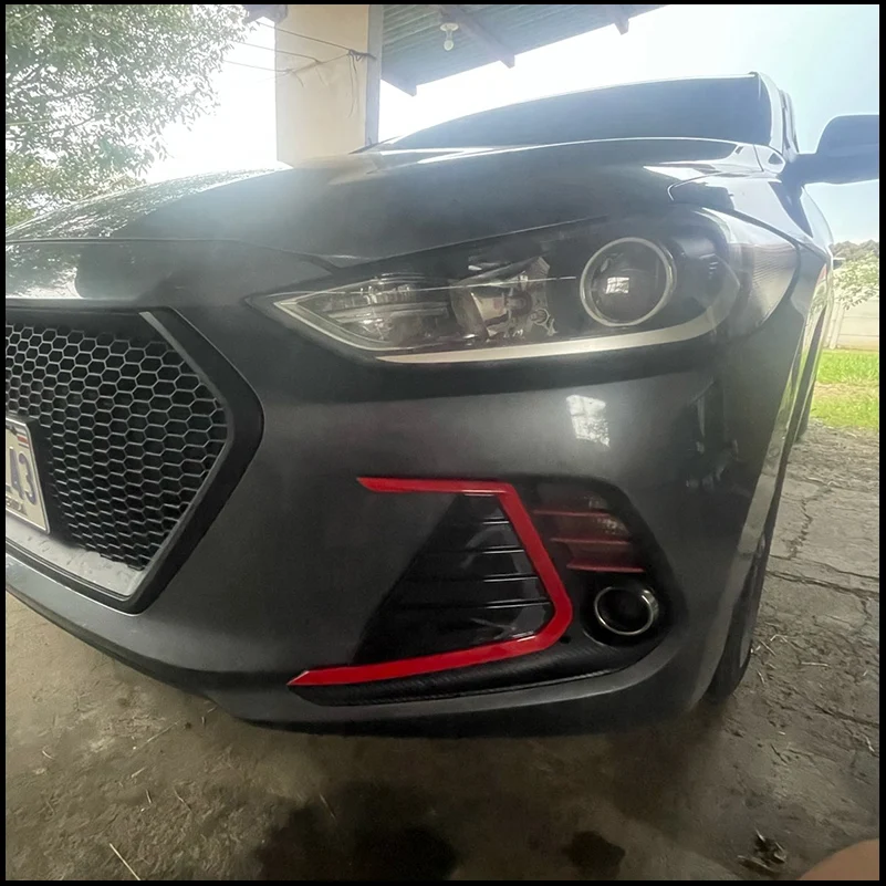 

For Hyundai Elantra Avante 2016 2017 Front Fog Light Lamp Vent Cover Sticker Trim Decorate Auto Patrs Accessories