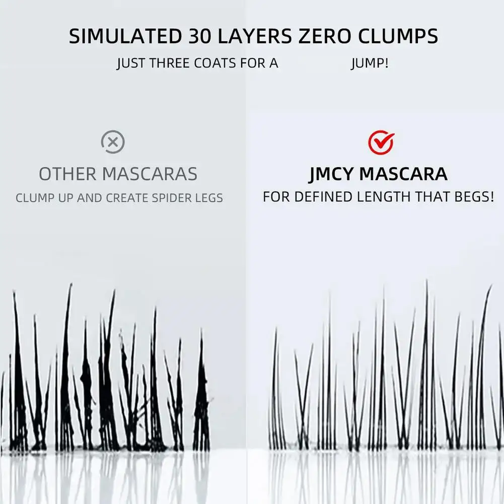 Rímel volumizador de ponta dupla, à prova d'água, longa duração, ondulação, alongamento de cílios de fibra de seda, maquiagem sexy para olhos