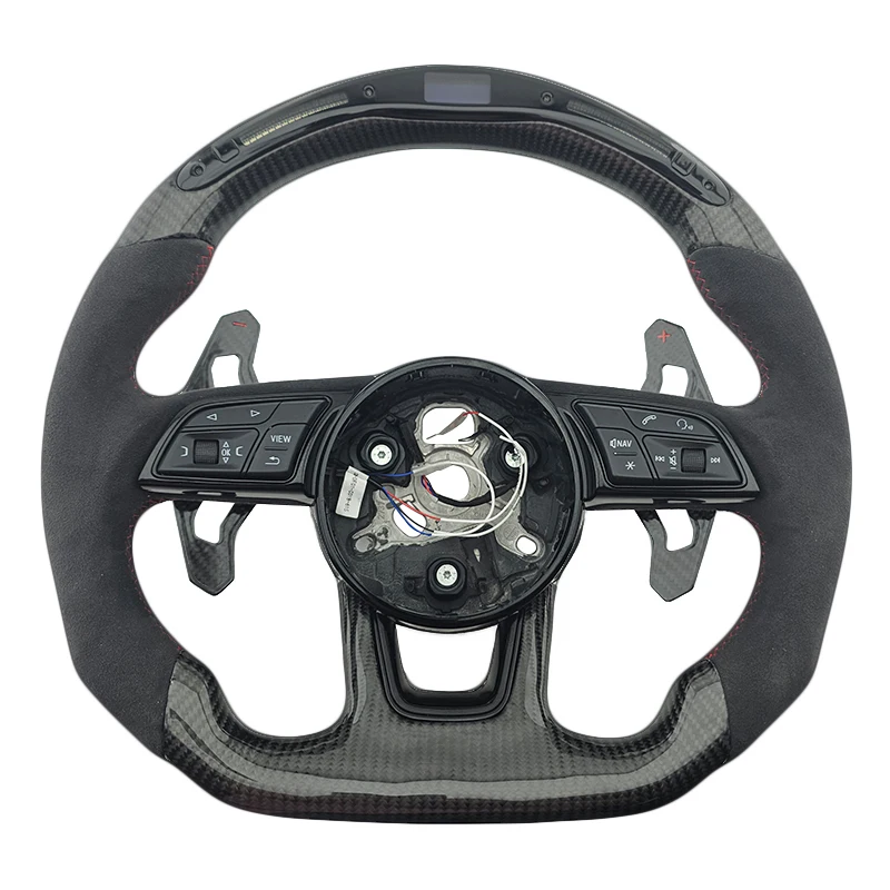 

Spot New Products Carbon Fiber Alcantara for Audi Models A3 A4 A4L A5 A7L A8 Q5 Q7 B9 A6 R8 Steering Wheel