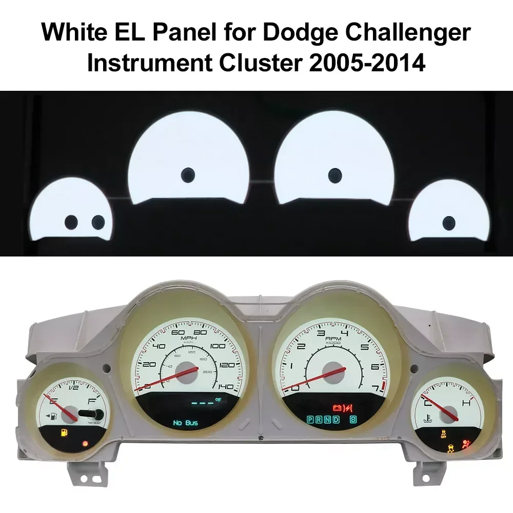 White EL Panel for Dodge Challenger Magnum Charger Gauge Cluster