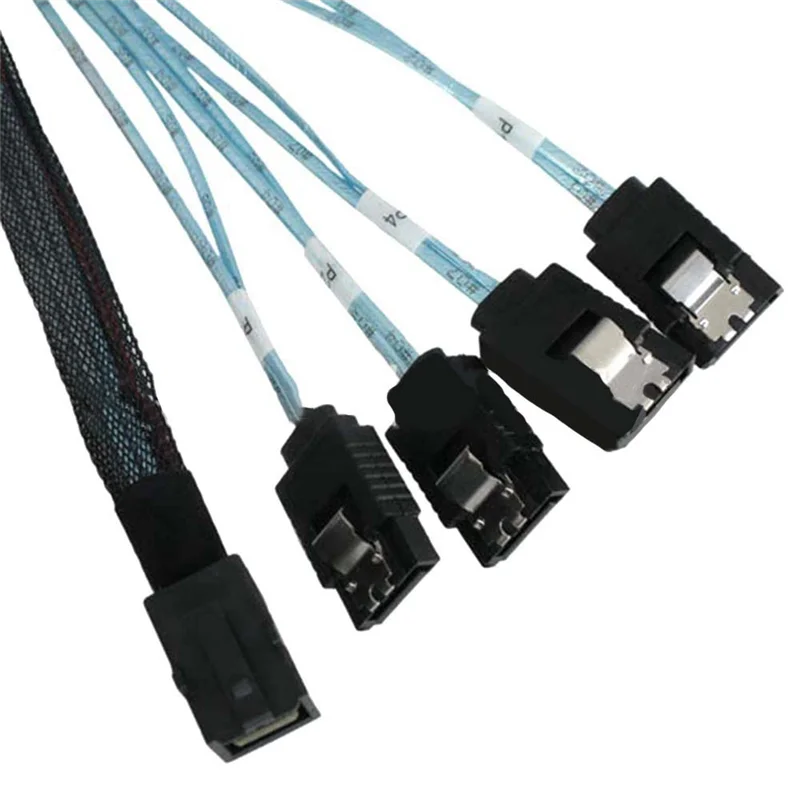 Mini SAS HD36P SFF-8643 to 4XSATA 7P Hard Disk Data Cable Server Transmission Cable Mini SAS Adapter Cable