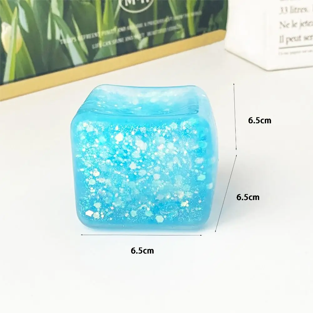 新しいカラフルな模擬豆腐スクイーズおもちゃ TPR アイスキューブマルトーススクイーズブロック子供ギフトフワフワ減圧おもちゃ