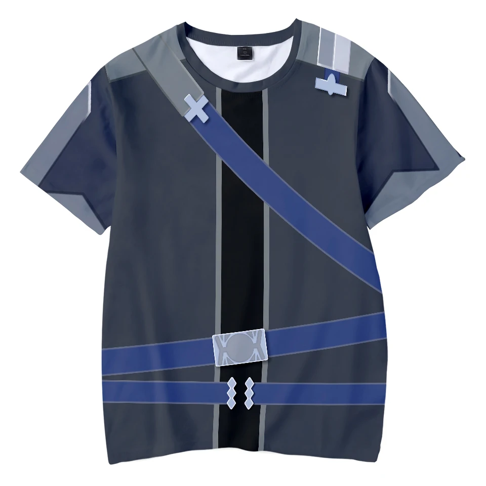 For Men Unisex Kirito Oversize O-neck 3D with Short Sleeve Tops Funny T-shirts Fashion Japanese Anime Sword Art Online Cosplay