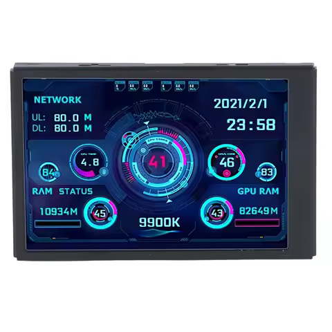 3.5inch IPS USB Mini Screen PC Data Monitor CPU GPU RAM SSD Data Monitor Type C Sub Screen for AIDA64 Itx Case 3.5in V2