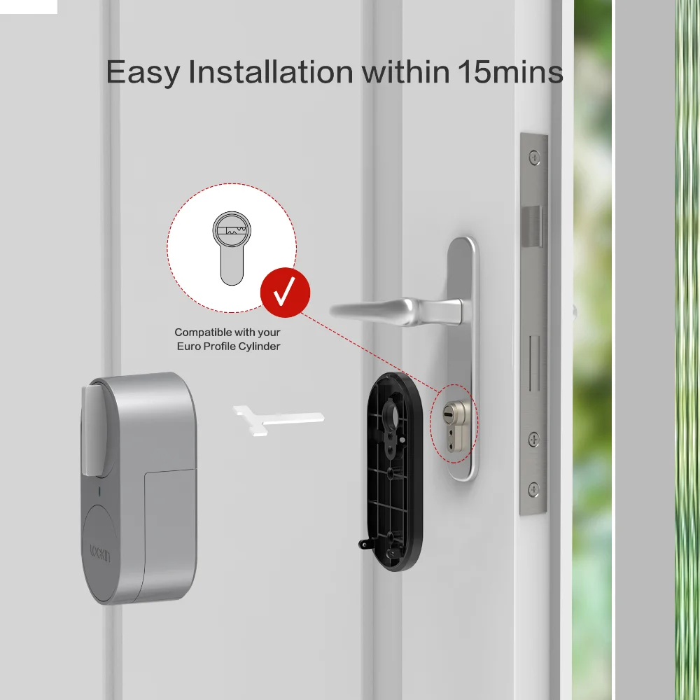 Lockin G30 Smart Door Lock DIY Keyless Entry Tuya App WiFi, Bluetooth Fingerprint Password Lock Compatible with Alexa Google