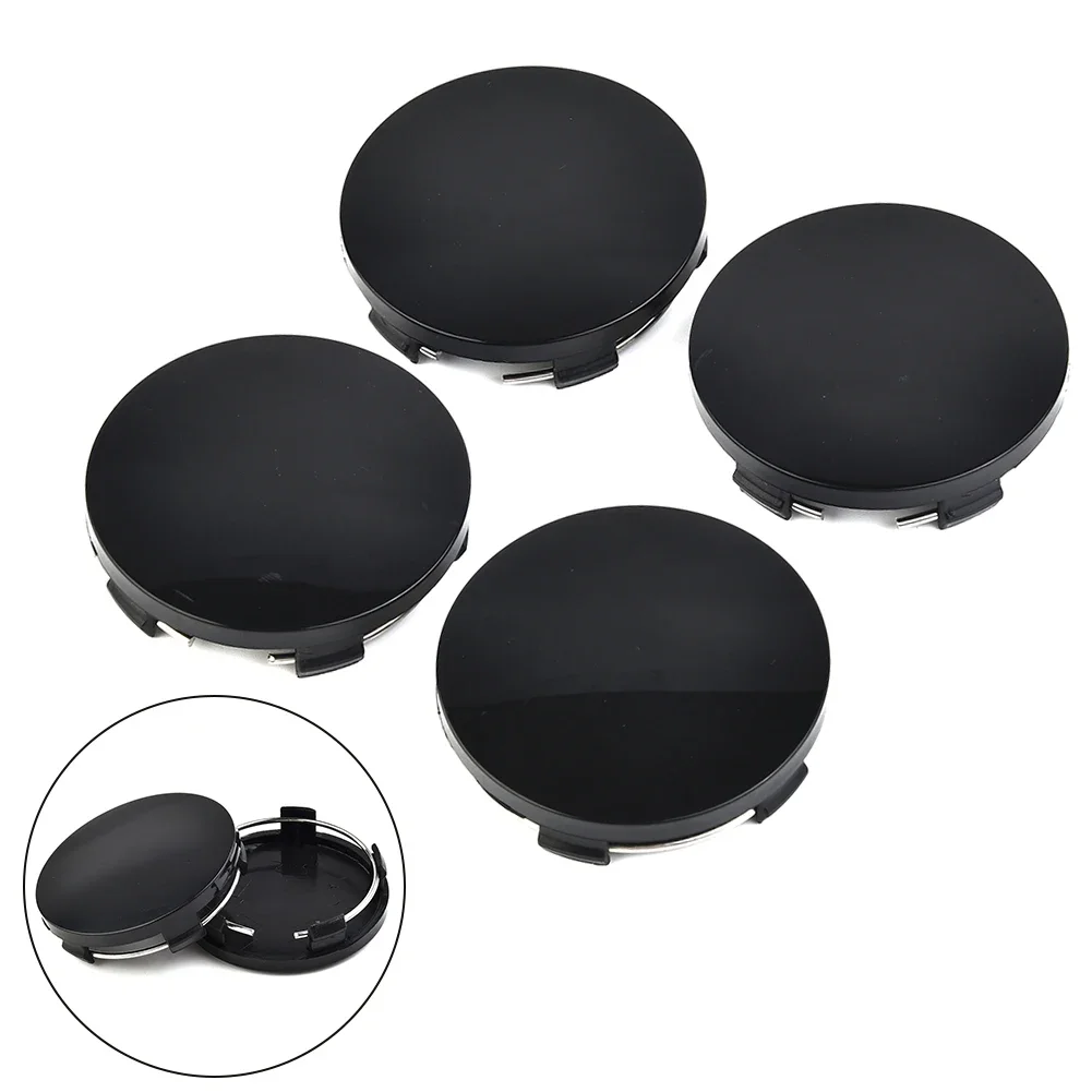 Wheel Hub Center Cap Cover High Quality 4x 60mm Universal14.5mm Height ABS Accessories Auto Black Silver Parts