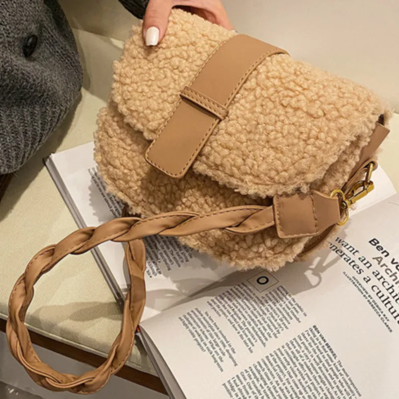 Hair One New Plush Lamb Shoulder Bag stile classico popolare per donna Messenger di alta qualità Versatile Crossbody di lusso squisito