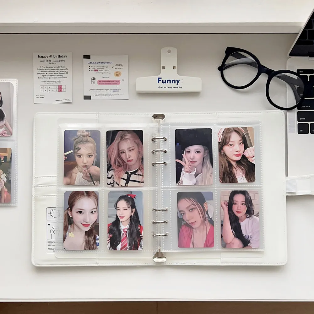 MINKYS Original Design Cute Cat PU A5 Kpop Photocard Binder Collect Book Idol Photo Card Holder Photocards Album