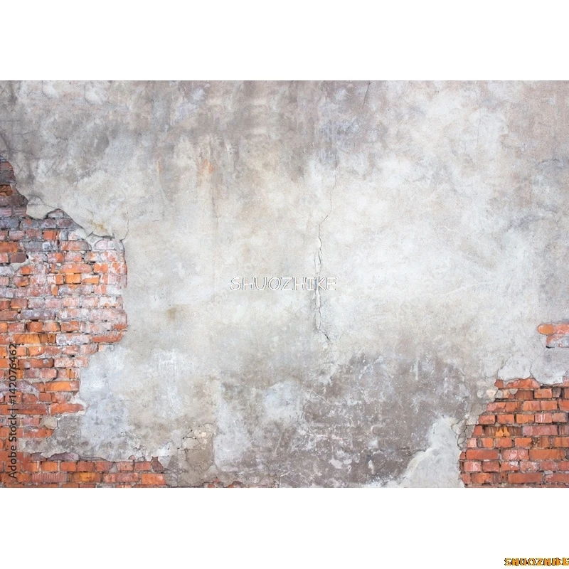 SHUOZHIKE نسيج جدار من الطوب الأسود المثالي مع الشقوق والعيوب التصوير خلفية استوديو الصور الخلفيات الدعامة QZ-06