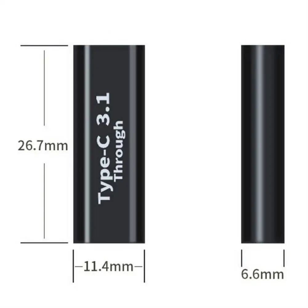 USB Type C อะแดปเตอร์ตัวเมียถึงตัวเมีย10gbbps อะแดปเตอร์ชาร์จแบบพกพาสายต่อขยายแบบ Type-C สำหรับแท็บเล็ตโทรได้