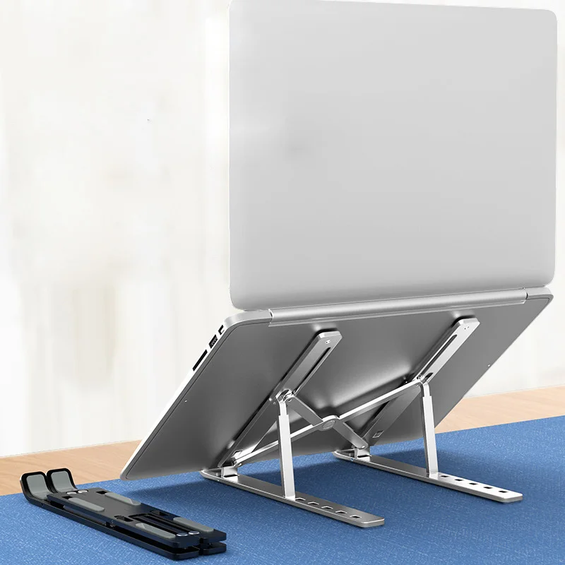 Aluminum Alloy Laptop Holder Stand Adjustable Foldable Portable for Notebook Computer Bracket Lifting Cooling Holder Non-slip