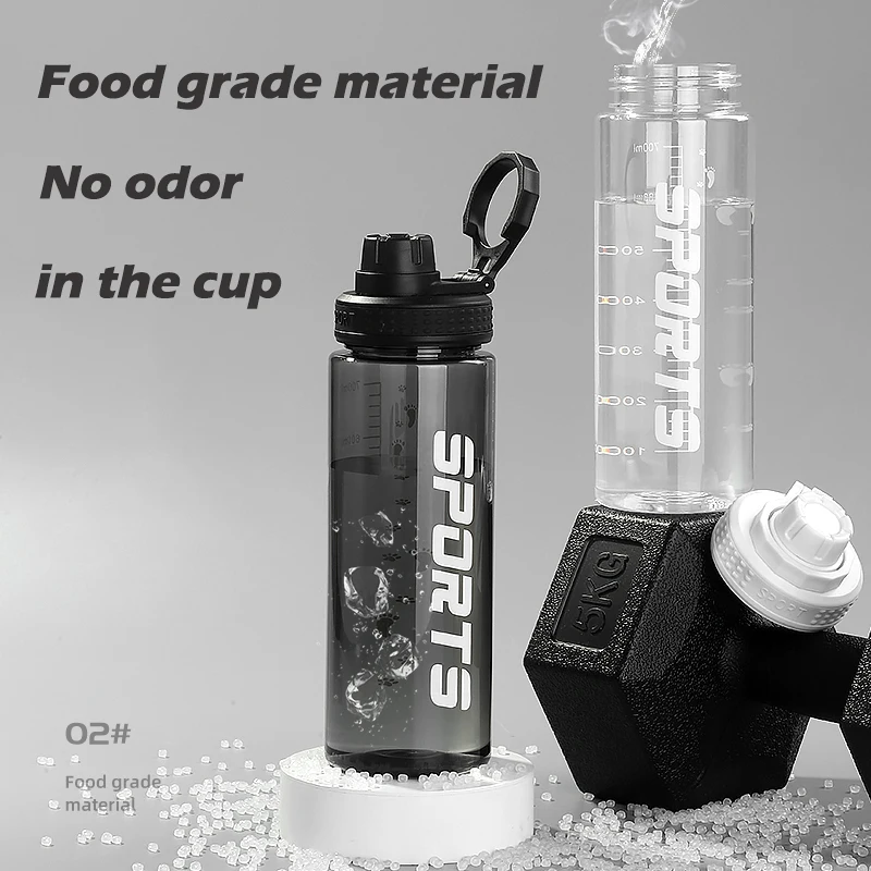 750ml Sports Water Bottle Outdoor Fitness Water Cup Camping Mountaineering Portable Fitness Jug