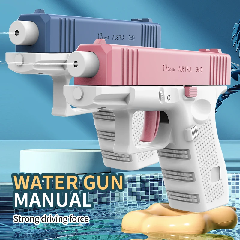 

Summer Funny Mini Manual Glock Water Gun Toys Children‘s Outdoor Games Pistol Shooting Water Gun Summer Gifts for Kids