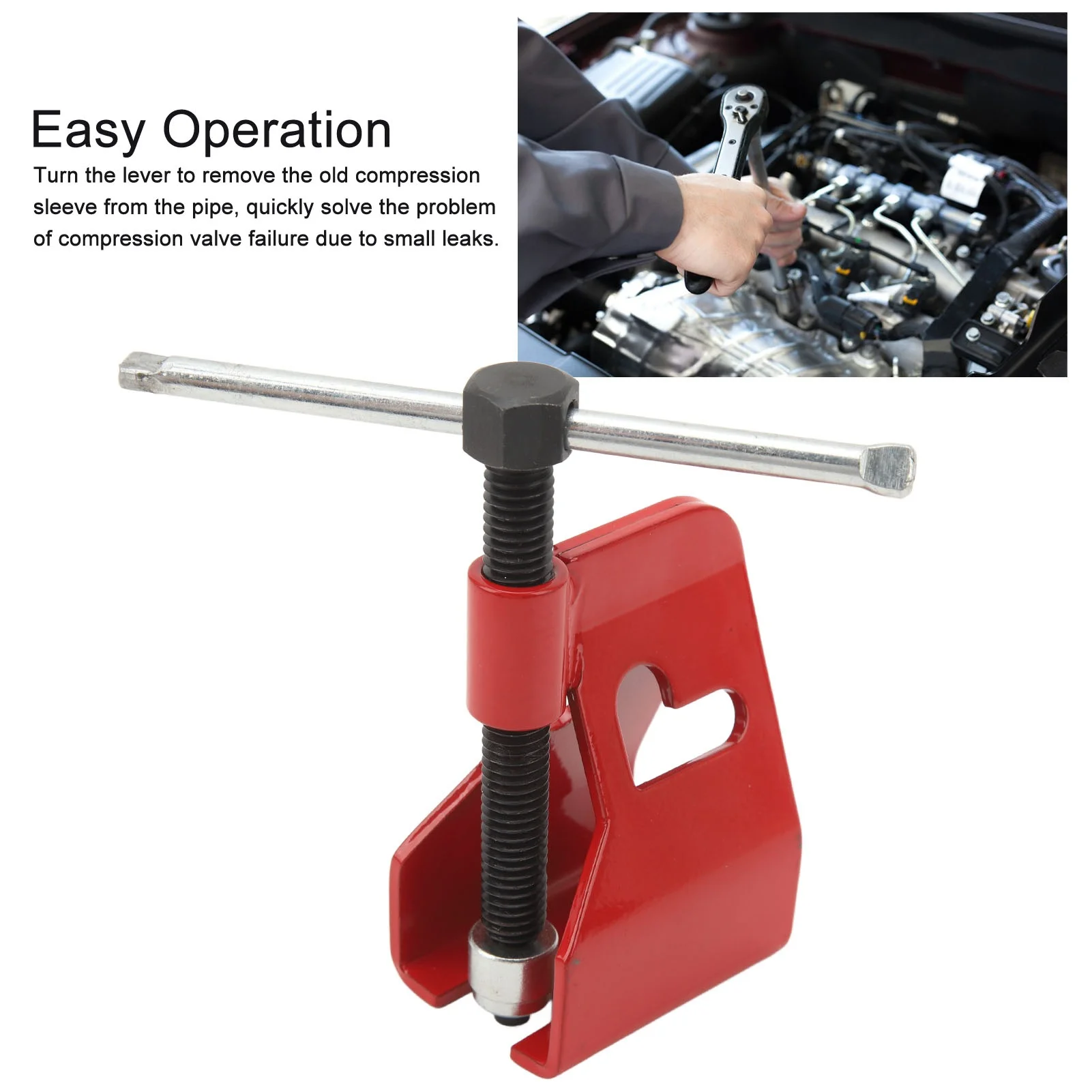 Compression Sleeve Puller Red Nut Pipe Ferrule Removal Plumbing Tool for 1/2 Inch Copper Tubing