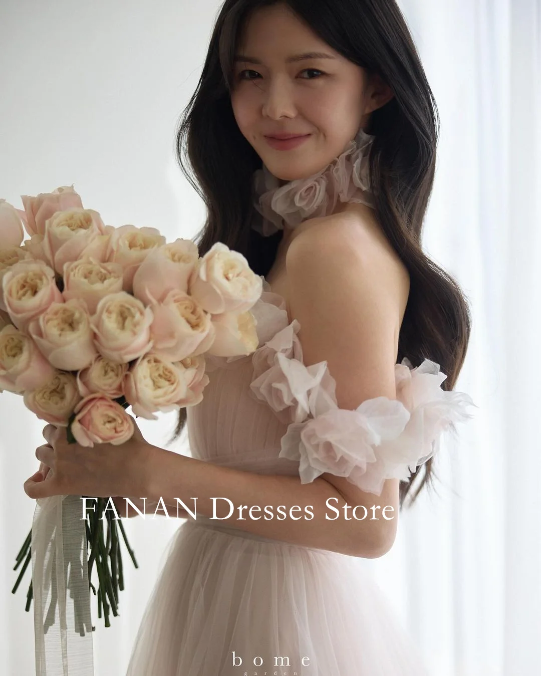 FANAN Sweetheart A-Line Evening Party Dresses Ruffles Korea Pink Customized  Ruched Wedding Women Formal Gowns Event Prom Gowns