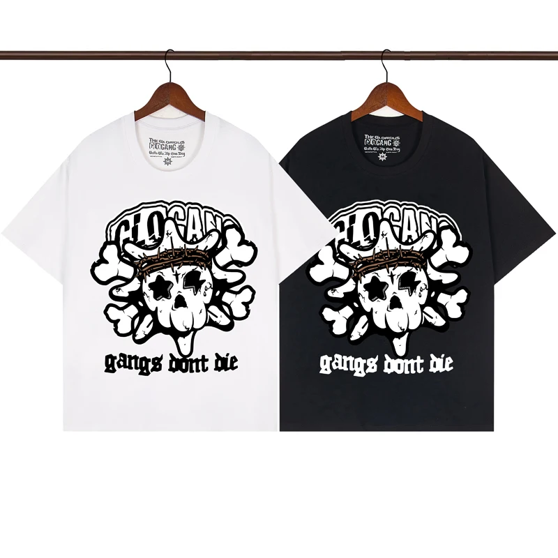 

Футболка для повседневного отдыха Glo Gang, летняя мужская и женская одежда, свободные футболки с короткими рукавами и круглым вырезом с узором Glo Gang