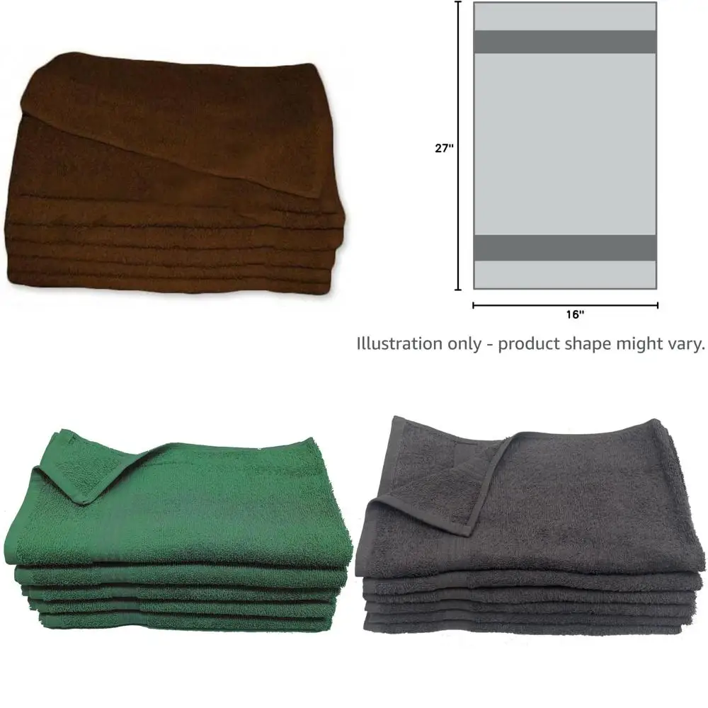 

Хлопковые полотенца для рук 16х27 для салонов и курсов гольфа, темно-коричневые, оптовые упаковки по 36 и 60 штук