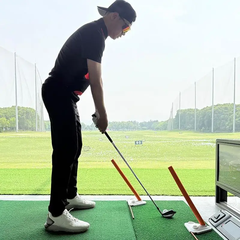 

Golf Swing Path Aid Golf Swing Posture Corrector Tool Adjustable Angle Ball Sport Trainer Aid for Athletes Women Girls Youth