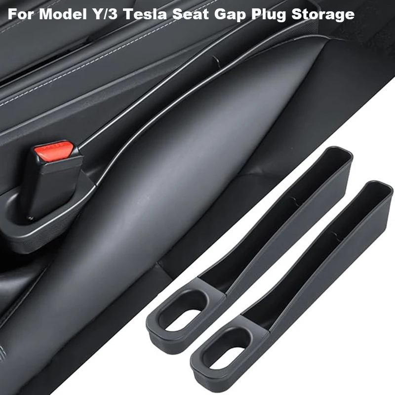 

For Tesla Model 3/Y Car Seat Gap Anti-leak Stopper Strip Slot Seat Gap Organizer Multifunction Wallet Keys Card Phone Holder