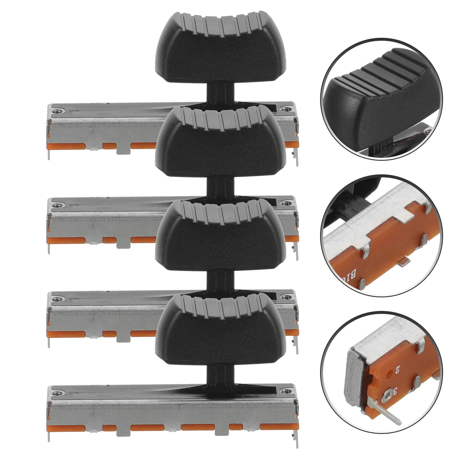 

4Pcs Slide Potentiometers Linear Metal Rust-Resistant Accurate Sound Adjustment Potentiometer for Audio Mixer Tuning Tool