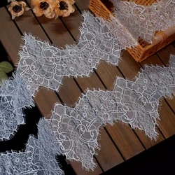 3m long black and white wavy eyelash lace accessories diy clothing wedding dress decoration lace