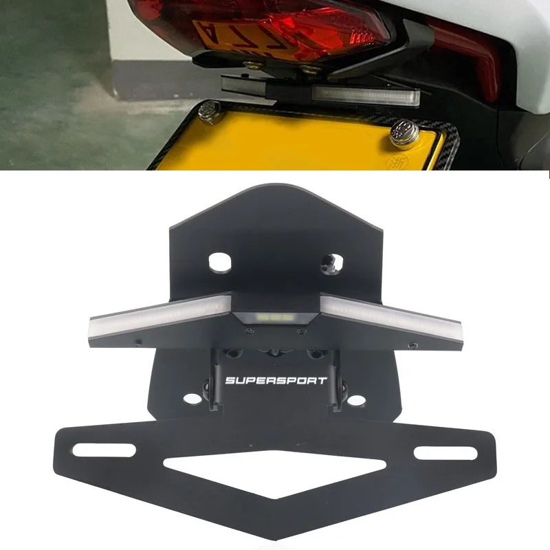 

Motorcycle Rear Tail Light Turn Signal Integrated LED Lights License Plate Bracket Fit For SuperSport 939 950 Monster 821 797