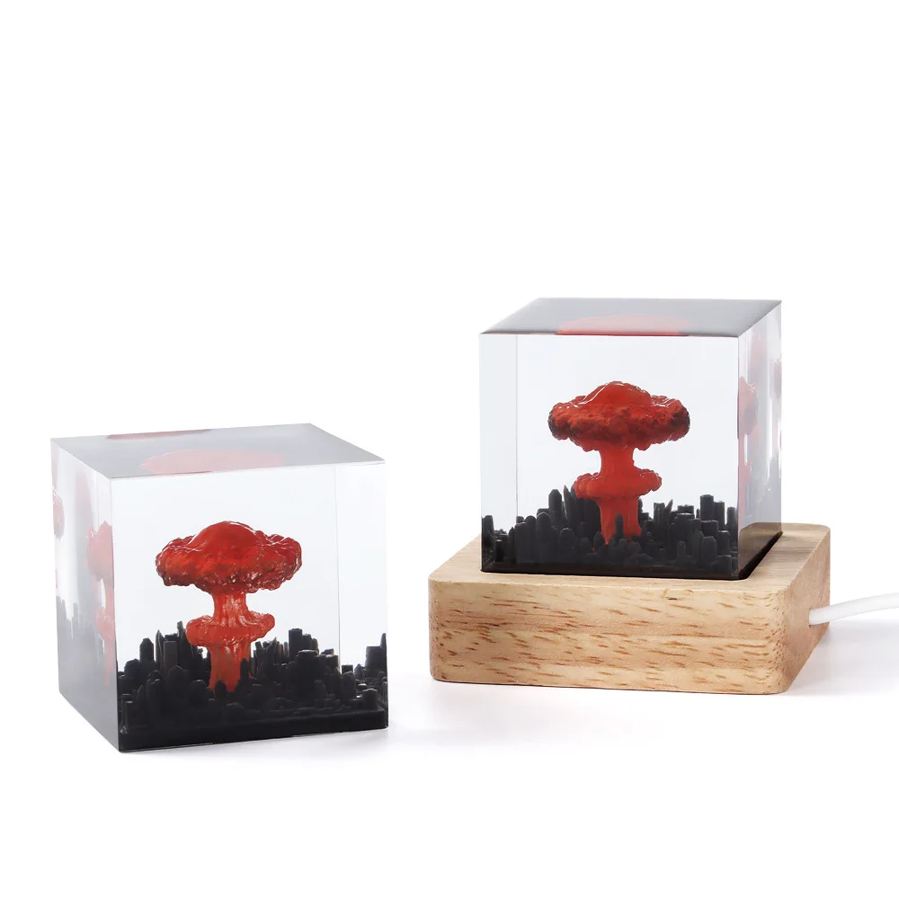 Creative handmade Oppenheimer resin atomic bomb hydrogen bomb explosion mushroom cloud ornament gift decoration