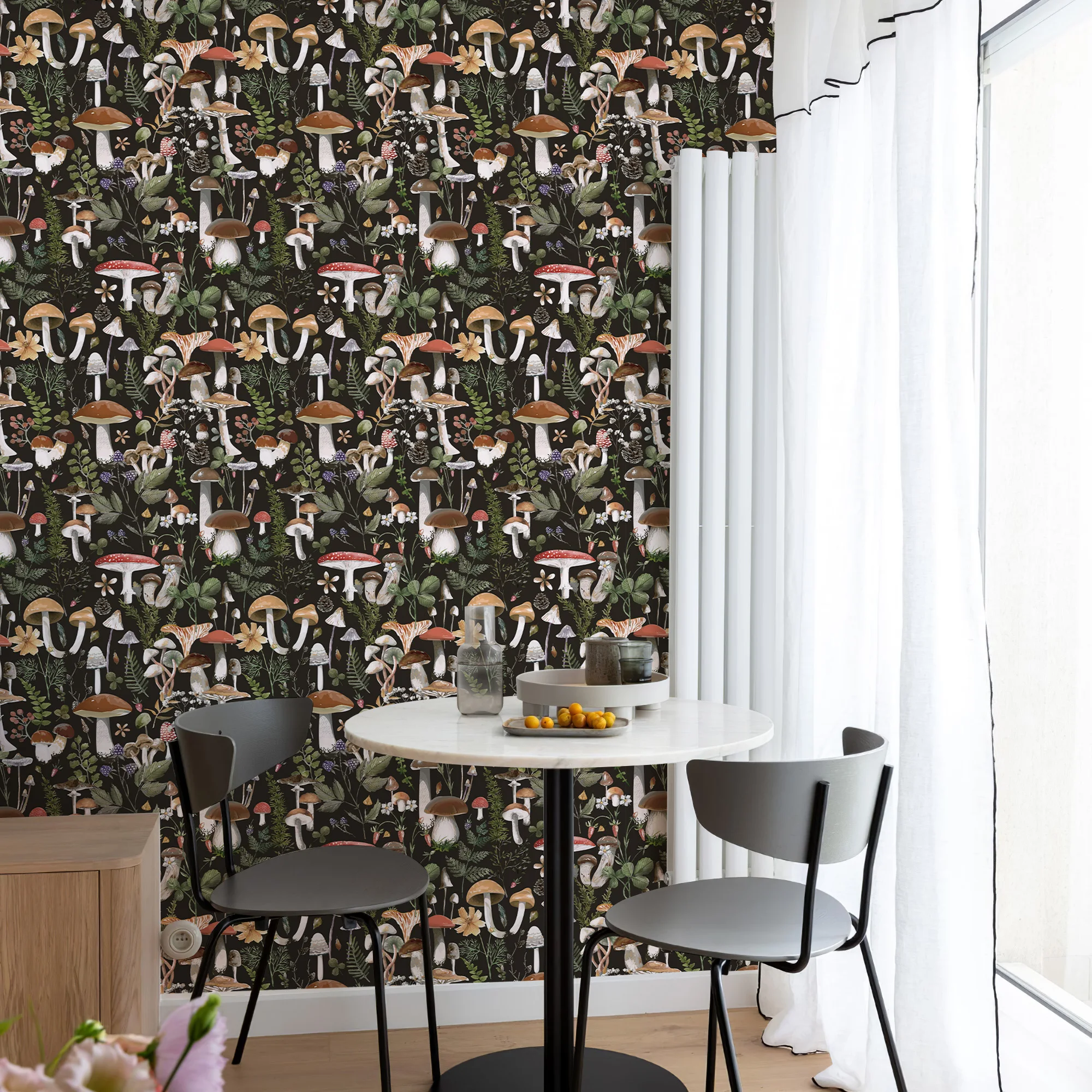 Mushroom Flower Self Adhesive Wallpaper Roll