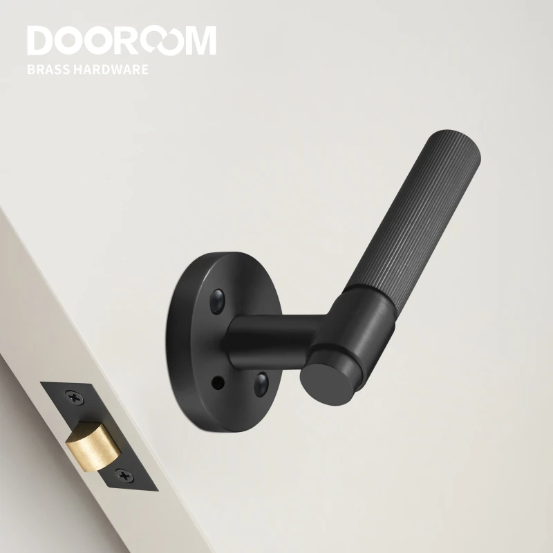 Dooroom us標準2-1/8 "真ちゅう製プライバシーパスストライプドアロックセットゴールドブラックアンティークブロンズオプションのラウンドパネル