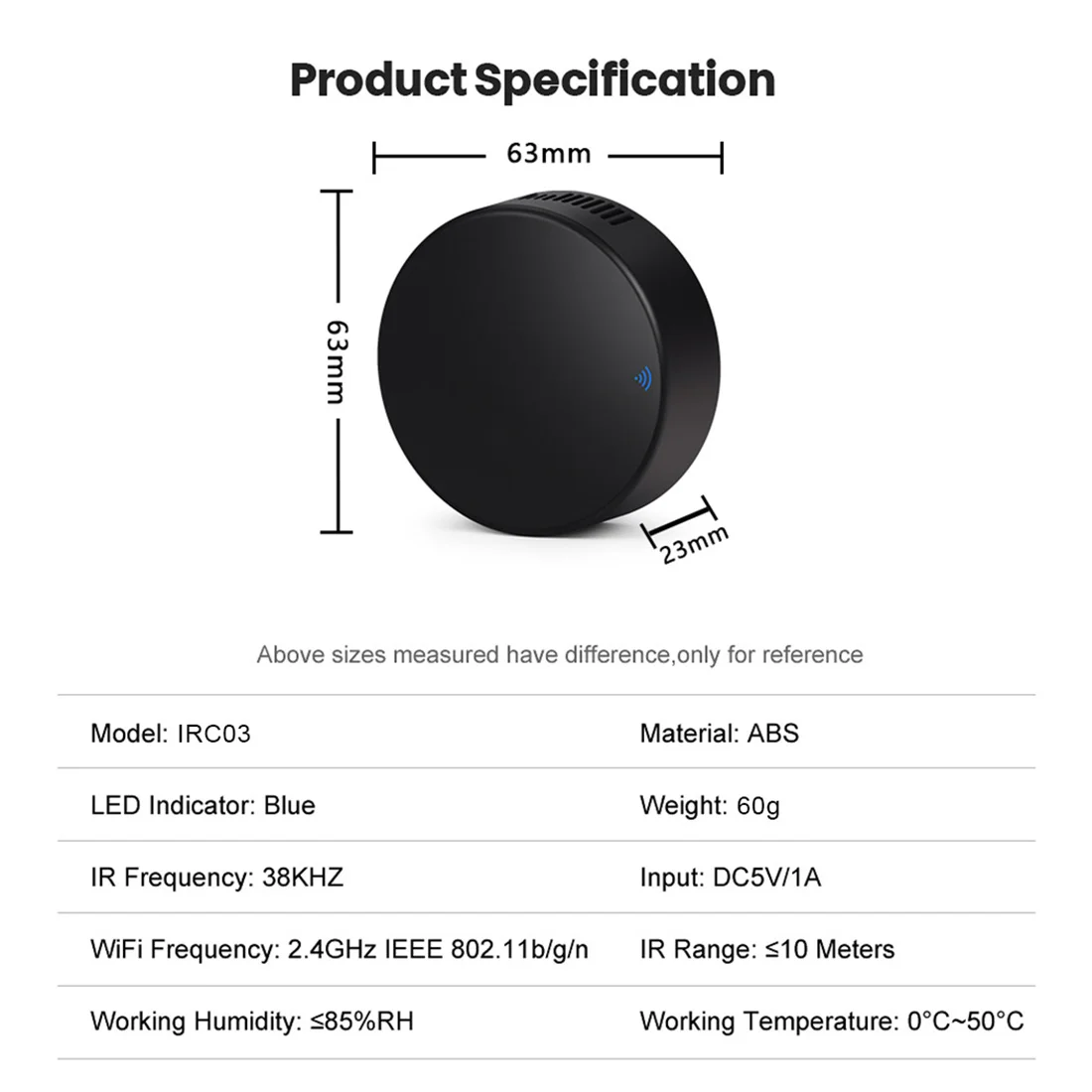 

FC-[IANC-AB01] Tuya Smart RF IR Remote Control Wifi Smart Home Infrared Controller For Air Conditioner TV TV Support Alexa,Googl